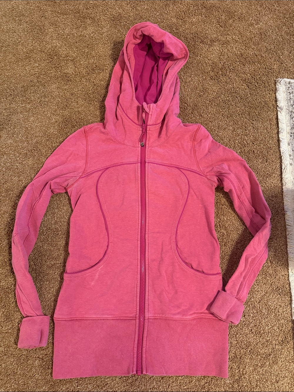 Women’s Lululemon scuba jacket hoodie zip mauve pink sz 6
